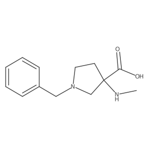1-Benzyl-3-(methylamino)pyrrolidine-3-carboxylic acid结构式