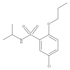 5-chloro-N-isopropyl-2-propoxybenzenesulfonamide结构式
