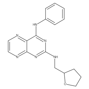 {2-[(Oxolan-2-ylmethyl)amino]pteridin-4-yl}phenylamine Structure