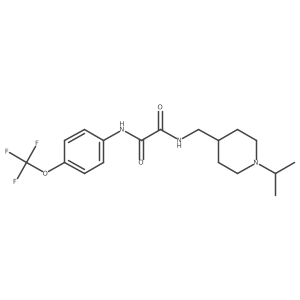N1-((1-isopropylpiperidin-4-yl)methyl)-N2-(4-(trifluoromethoxy)phenyl)oxalamide结构式