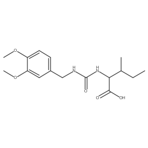 (S)-2-[3-(3,4-Dimethoxy-benzyl)-ureido]-3-methyl-pentanoic acid Structure