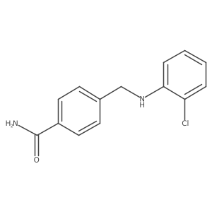4-(((2-Chlorophenyl)amino)methyl)benzamide结构式