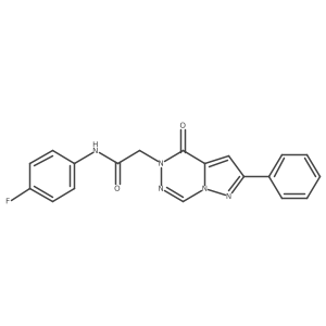N-(4-fluorophenyl)-2-(oxo-8-phenylpyrazolo[1,5-d][1,2,4]triazin-1-yl)acetamide结构式