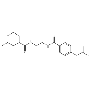 4-acetamido-N-(2-(2-propylpentanamido)ethyl)benzamide结构式