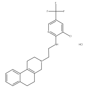 N-(2-{1H,2H,3H,4H,5H,6H-benzo[f]isoquinolin-3-yl}ethyl)-3-chloro-5-(trifluoromethyl)pyridin-2-amine hydrochloride Structure