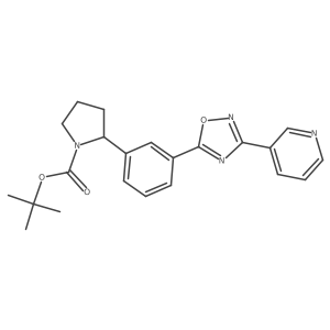 Tert-butyl (r)-2-(3-(3-(pyridin-3-yl)-1,2,4-oxadiazol-5-yl)phenyl)pyrrolidine-1-carboxylate Structure