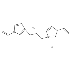 3,3'-(Propane-1,3-diyl)bis(1-vinyl-1H-imidazol-3-ium) bromide结构式