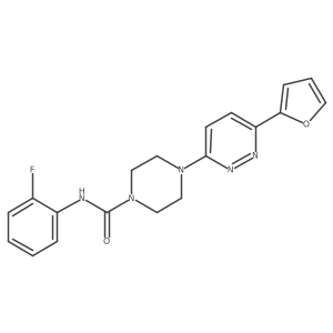 N-(2-fluorophenyl)-4-[6-(furan-2-yl)pyridazin-3-yl]piperazine-1-carboxamide结构式