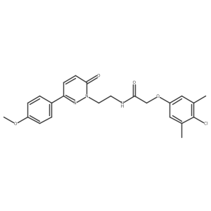 2-(4-chloro-3,5-dimethylphenoxy)-N-(2-(3-(4-methoxyphenyl)-6-oxopyridazin-1(6H)-yl)ethyl)acetamide Structure