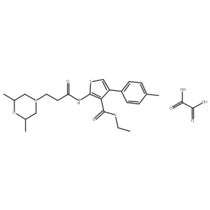 Ethyl 2-(3-(2,6-dimethylmorpholino)propanamido)-4-(p-tolyl)thiophene-3-carboxylate oxalate Structure