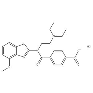 N-(2-(diethylamino)ethyl)-N-(4-methoxybenzo[d]thiazol-2-yl)-4-nitrobenzamide hydrochloride结构式
