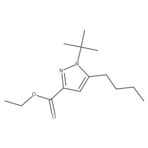 ethyl 5-butyl-1-tert-butyl-1H-pyrazole-3-carboxylate结构式