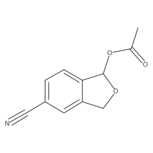 5-Cyano-1,3-dihydro-2-benzofuran-1-yl acetate结构式