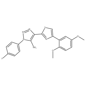 4-(4-(2,5-dimethoxyphenyl)thiazol-2-yl)-1-(4-fluorophenyl)-1H-1,2,3-triazol-5-amine Structure
