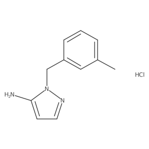 1-[(3-methylphenyl)methyl]-1H-pyrazol-5-amine hydrochloride Structure