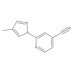 2-(4-Methyl-1H-pyrazol-1-yl)isonicotinonitrile Structure