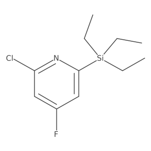 2-Chloro-4-fluoro-6-(triethylsilyl)pyridine结构式