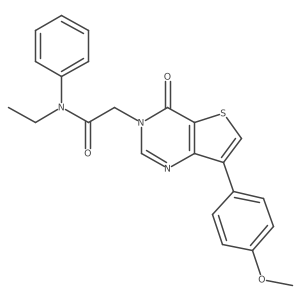 N-ethyl-2-[7-(4-methoxyphenyl)-4-oxothieno[3,2-d]pyrimidin-3(4H)-yl]-N-phenylacetamide Structure