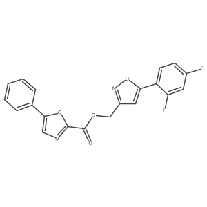 (5-(2,4-Difluorophenyl)isoxazol-3-yl)methyl 5-phenyloxazole-2-carboxylate Structure