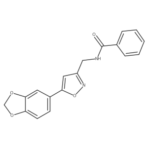 N-((5-(benzo[d][1,3]dioxol-5-yl)isoxazol-3-yl)methyl)benzamide Structure