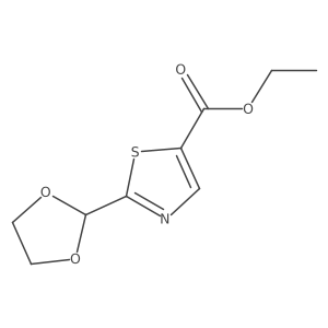 Ethyl 2-(1,3-dioxolan-2-yl)thiazole-5-carboxylate结构式