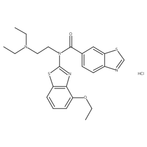 N-(2-(diethylamino)ethyl)-N-(4-ethoxybenzo[d]thiazol-2-yl)benzo[d]thiazole-6-carboxamide hydrochloride结构式