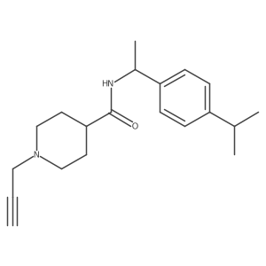 N-[1-(4-propan-2-ylphenyl)ethyl]-1-prop-2-ynylpiperidine-4-carboxamide结构式