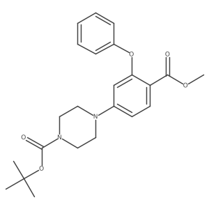 Tert-butyl 4-(4-methoxycarbonyl-3-phenoxyphenyl)piperazine-1-carboxylate结构式