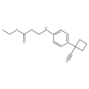 ethyl N-[4-(1-cyanocyclobutyl)phenyl]beta-alaninate结构式