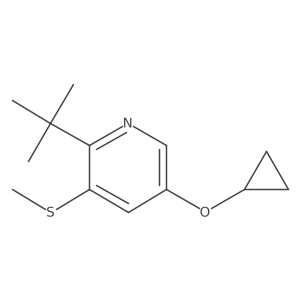 2-Tert-butyl-5-cyclopropoxy-3-(methylthio)pyridine Structure