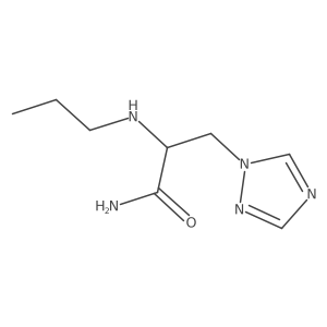 2-(propylamino)-3-(1H-1,2,4-triazol-1-yl)propanamide结构式
