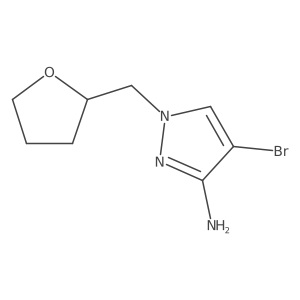 4-Bromo-1-(oxolan-2-ylmethyl)-1H-pyrazol-3-amine结构式