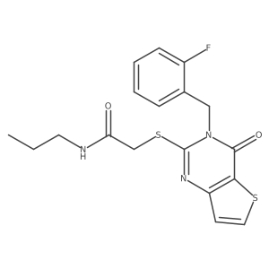 2-{[3-(2-fluorobenzyl)-4-oxo-3,4-dihydrothieno[3,2-d]pyrimidin-2-yl]sulfanyl}-N-propylacetamide Structure