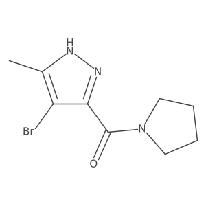 4-Bromo-5-methyl-3-(pyrrolidine-1-carbonyl)-1H-pyrazole结构式