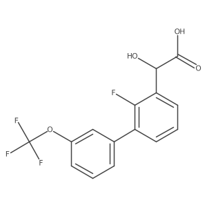 (2-Fluoro-3'-(trifluoromethoxy)biphenyl-3-yl)-hydroxyacetic acid结构式