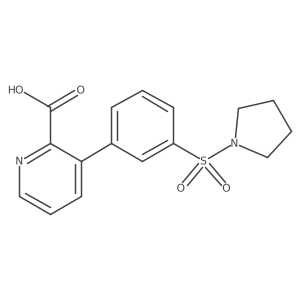 3-[3-(Pyrrolidinylsulfonyl)phenyl]picolinic acid Structure