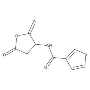 N-(2,5-Dioxotetrahydro-3-furanyl)-3-thiophenecarboxamide结构式