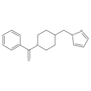 1-benzoyl-4-[(1H-pyrazol-1-yl)methyl]piperidine结构式