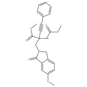 2H-Isoindole-2-propanoic acid, 1,3-dihydro-6-methoxy-I+/--[(methoxycarbonyl)amino]-1-oxo-I+/--(2-phenylethynyl)-, methyl ester, (I+/-R)- Structure