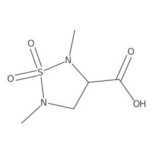2,5-Dimethyl-1,2,5-thiadiazolidine-3-carboxylic acid 1,1-dioxide Structure