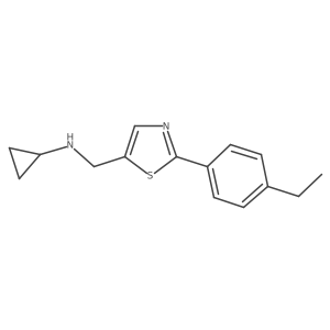 N-((2-(4-ethylphenyl)thiazol-5-yl)methyl)cyclopropanamine Structure