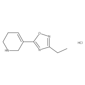 3-Ethyl-5-(1,2,5,6-tetrahydropyridin-3-yl)-1,2,4-oxadiazole hydrochloride结构式