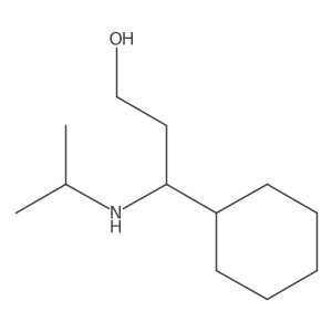 3-Cyclohexyl-3-[(propan-2-yl)amino]propan-1-ol结构式