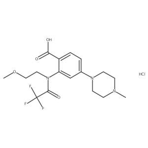 2-[2-Methoxyethyl-(2,2,2-trifluoroacetyl)amino]-4-(4-methylpiperazin-1-yl)benzoic acid;hydrochloride Structure