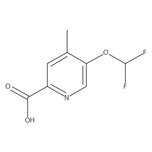5-(Difluoromethoxy)-4-methyl-2-pyridinecarboxylic acid结构式