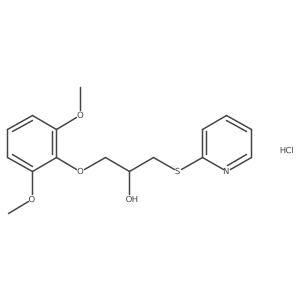 1-(2,6-Dimethoxyphenoxy)-3-(pyridin-2-ylthio)propan-2-ol hydrochloride结构式