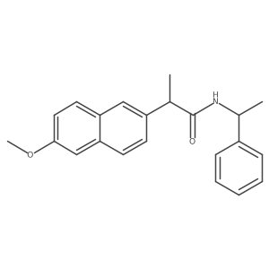 2-(6-methoxy-2-naphthyl)-N-(1-phenylethyl)propanamide Structure