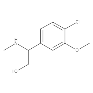 (R)-2-(4-Chloro-3-methoxyphenyl)-2-(methylamino)ethan-1-ol结构式
