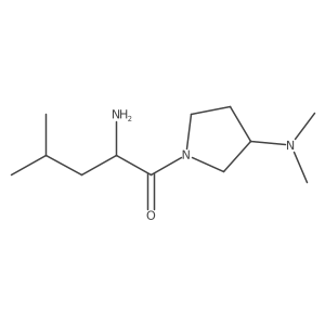 (2S)-2-amino-1-[3-(dimethylamino)pyrrolidin-1-yl]-4-methylpentan-1-one Structure
