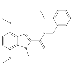 4,7-dimethoxy-N-(2-methoxybenzyl)-1-methyl-1H-indole-2-carboxamide Structure